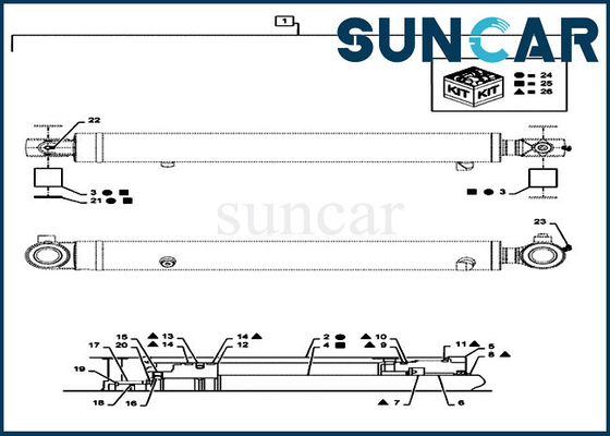 kupować CX36B Mini koparka gąsienicowa LE01V00027R300 Obudowa Zestaw naprawczy uszczelki cylindra hydraulicznego online manufacture