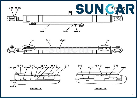 kupować PY01V00043R400 Zestaw naprawczy uszczelki cylindra hydraulicznego Obudowa CX50B Kompaktowy zestaw uszczelek wysięgnika koparki online manufacture