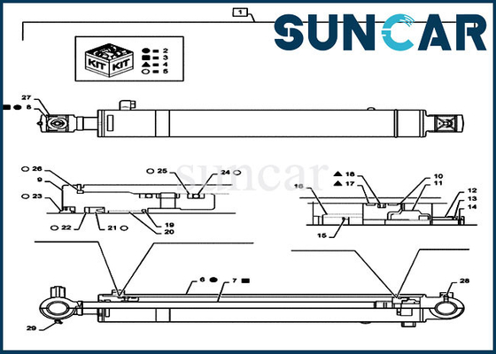 kupować PS01V00002R300 Zestaw uszczelek do wymiany ramienia CX55B Zestaw serwisowy cylindra do minikoparki gąsienicowej online manufacture