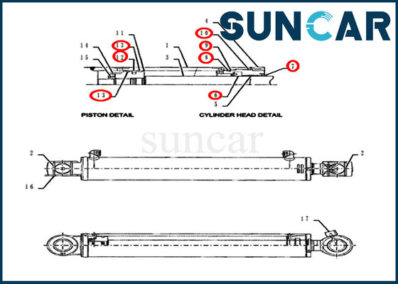 kupować PY01V00053R300 Zestaw uszczelek cylindra obrotu CX55BMSR Model obudowy koparki gąsienicowej Hydrauliczne zestawy naprawcze online manufacture