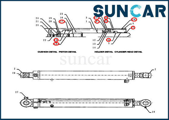 kupować PY01V00050R300 Zestaw uszczelek do wymiany siłownika ramienia pasuje do modeli wyposażenia CX55BMSR Case CX55BMSR online manufacture