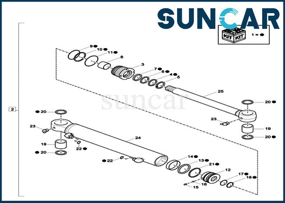kupować XKCC-01540 XKCC01540 Zestaw uszczelek siłownika hydraulicznego podwozia do obudowy CX17C Mini koparka gąsienicowa online manufacture