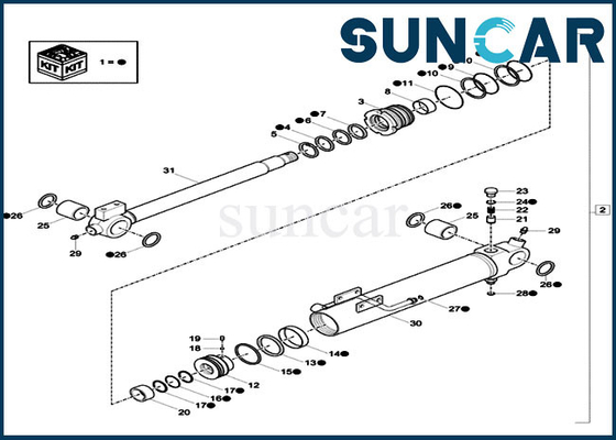 kupować XKCC-01527 XKCC01527 Zestaw do wymiany uszczelki cylindra łyżki pasuje do CX17C CASE Mini koparka gąsienicowa online manufacture