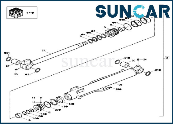 kupować Model koparki CX18C XKCC-00397 XKCC00397 Zestaw naprawczy uszczelki cylindra wysięgnika do sprzętu budowlanego obudowy online manufacture