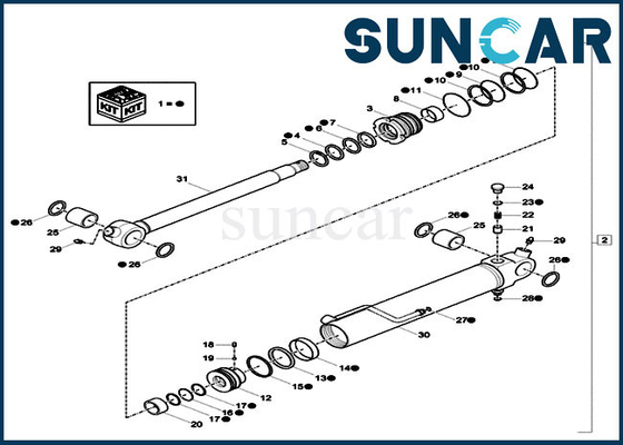 kupować XKCC-00528 XKCC00528 Zestaw uszczelek cylindra łyżki pasuje do mini koparki gąsienicowej CASE CX18C online manufacture