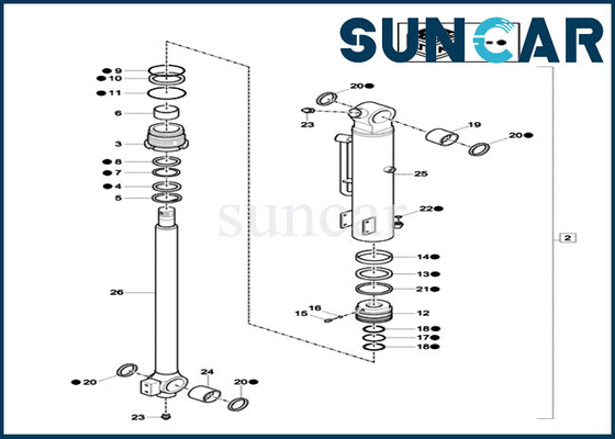 kupować Zestaw uszczelek olejowych łyżki XKCC-00436 XKCC00436 Zestawy serwisowe do wymiany cylindra Pasuje do obudowy CX18C online manufacture