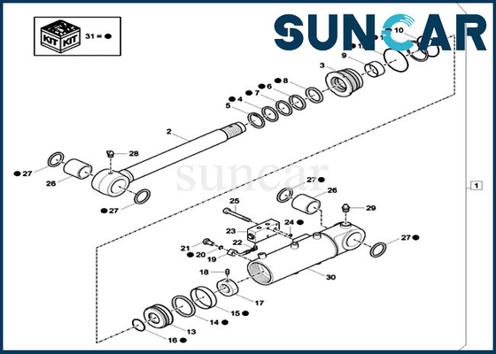 kupować Zestaw uszczelek olejowych lemiesza XKCC-01691 Zestaw naprawczy uszczelek cylindra XKCC01691 Do maszyn skrzynkowych CX37C online manufacture