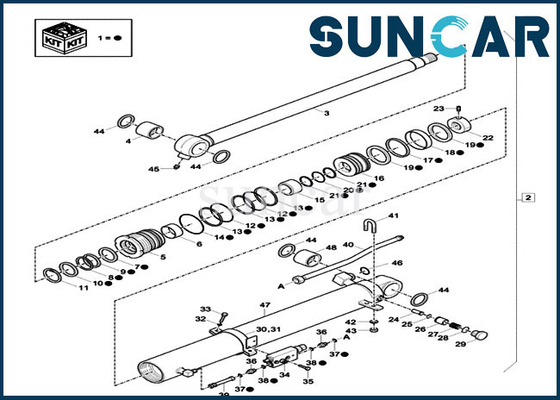 kupować XKCD-03438 XKCD03438 Zestaw naprawczy uszczelki łyżki Obudowa koparki CX60C CX57C Zestawy cylindrów zamiennych online manufacture