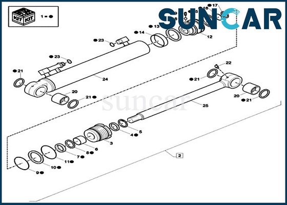 kupować XKCC-00339 XKCC00339 Zestaw uszczelek cylindra wychylenia wysięgnika pasuje do minikoparki gąsienicowej Model CX57C Case online manufacture