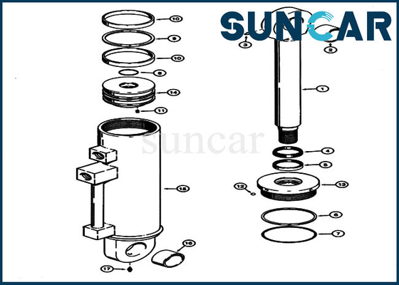 kupować S301442 Zestaw pomocniczych uszczelek cylindra Zestaw hydrauliczny Zestaw serwisowy do ładowarki kołowej Modele 621 621B 721 online manufacture