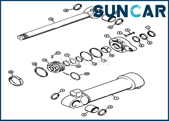 kupować Cylinder łyżki G110690 Zestaw uszczelek do ładowarki kołowej do obudowy 721 Zestaw do wymiany modelu hydraulicznego online manufacture