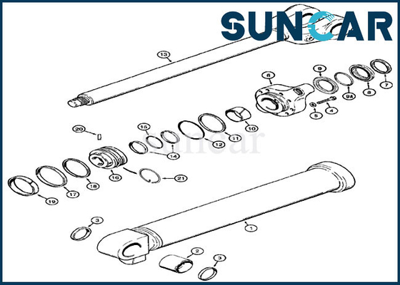 kupować Zestaw naprawczy uszczelki ładowarki 1346357C2 Zestaw cylindra łyżki do modelu 921B 921C 921 CASE Equipment online manufacture