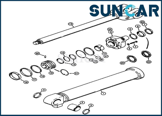 kupować 1542881C1 Zestaw naprawczy uszczelki obudowy 721C 621B 821E Zestaw serwisowy siłownika hydraulicznego ładowarki kołowej online manufacture