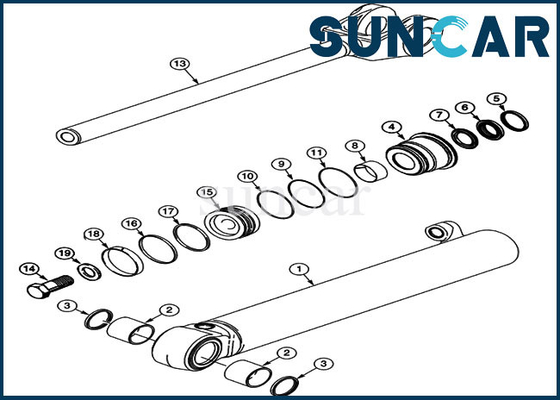 kupować 1542879C1 Zestaw uszczelek obudowy 63,5 mm Pręt 521D 521E Zestaw naprawczy cylindra podnoszenia ładowarki kołowej online manufacture