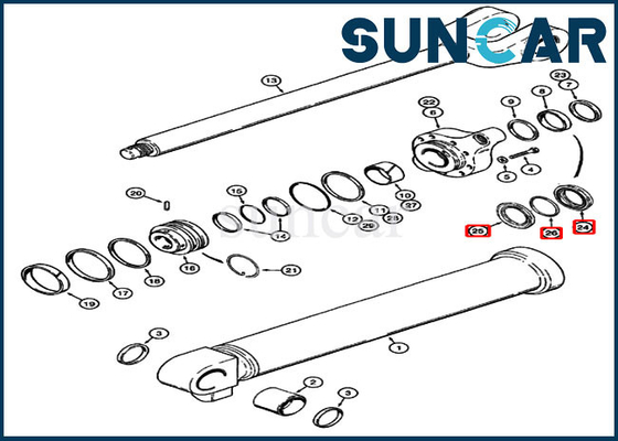 kupować 1542883C1 Zestaw do naprawy obudowy oleju hydraulicznego 921 921C 921E Zestaw serwisowy siłownika podnoszenia ładowarki online manufacture