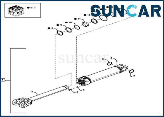 kupować 84281864 Zestaw do wymiany uszczelki CASE do części do naprawy siłownika podnoszenia o podwójnym działaniu 1021G 1021F online manufacture