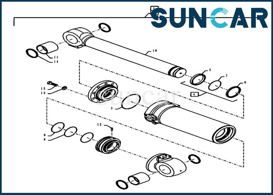 kupować 84282953 Zestaw uszczelek cylindra przechyłu Ładowarki kołowe 921G 1021G 1021F Zestaw serwisowy do walizki online manufacture