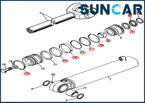 kupować 8605261 Zestaw naprawczy układu kierowniczego 521G 621F 721D Zestaw uszczelniający siłownik hydrauliczny ładowarki skrzyni online manufacture