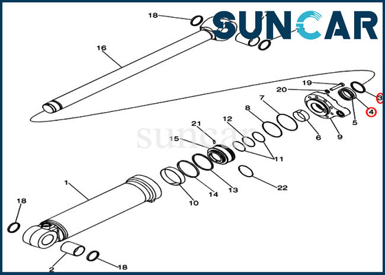 kupować 1542883C1 Zestaw naprawczy uszczelki cylindra przechyłu Ładowarka 921 921C 921F Części zamienne do obudowy online manufacture