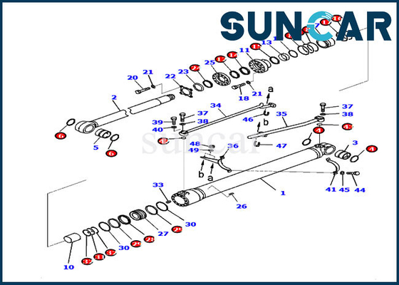 kupować 707-99-47440 Zestaw naprawczy Komatsu Siłownik wysięgnika koparki 7079947440 PC220-8M0 Zestaw serwisowy online manufacture