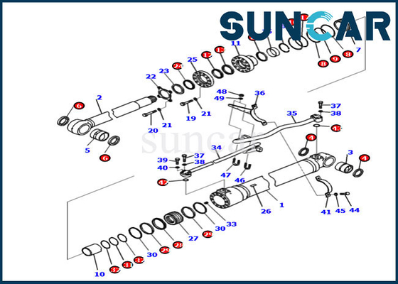 kupować PC200-8M0 Komatsu 707-99-47060 Zestaw naprawczy uszczelki wysięgnika 7079947060 Zestawy cylindrów hydraulicznych do koparek online manufacture