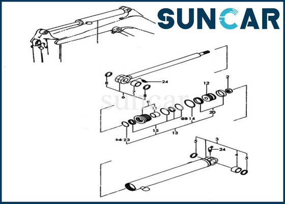 kupować Zestaw uszczelek do koparki YM172173-72900 Zestaw uszczelniający siłownik ramienia do części wewnętrznych PC20FR-2 Komatsu online manufacture