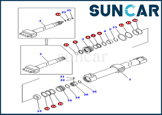 kupować KB3011A-00203 Zestaw serwisowy siłownika suwakowego KB3011A00203 PC200SC-6 Zestaw uszczelek zamiennych Komatsu online manufacture