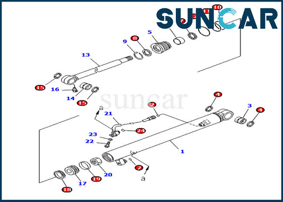 kupować 707-98-04670 Zestaw naprawczy uszczelki cylindra łyżki 7079804670 Zestaw uszczelniający Komatsu PC20MR-2 PC20MR-2-A online manufacture