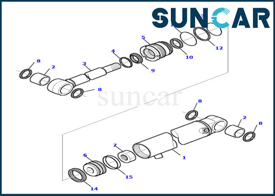 kupować Komatsu PC20R-8 878000517 Zestaw naprawczy uszczelnienia cylindra wysięgnika Zestaw serwisowy do koparki online manufacture