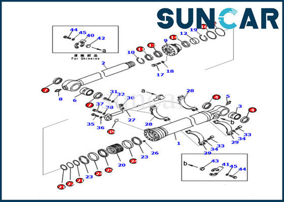kupować PC210LC-11 Modele PC228US-11 Komatsu 721-99-47131 Zestaw naprawczy uszczelki cylindra ramienia Zestawy uszczelek olejowych do koparek online manufacture