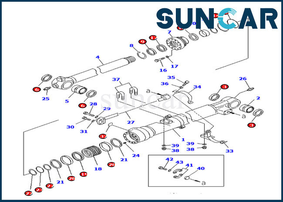 kupować Zestaw do uszczelniania łyżki Komatsu 707-99-47040 PC210LC-8K Zestaw do wymiany cylindra 7079947040 online manufacture