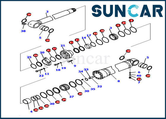 kupować Zestaw naprawczy ramienia 721-98-00170 7219800170 PC210I-10 PC210LCI-10 Zestaw uszczelek cylindra Komatsu online manufacture
