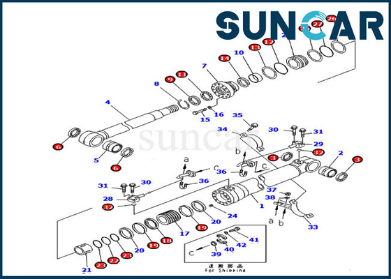 kupować 707-00-50620 Zestaw serwisowy Zestaw uszczelek cylindra wysięgnika do koparki Komatsu PC220LC-7L PC240LC-7K online manufacture