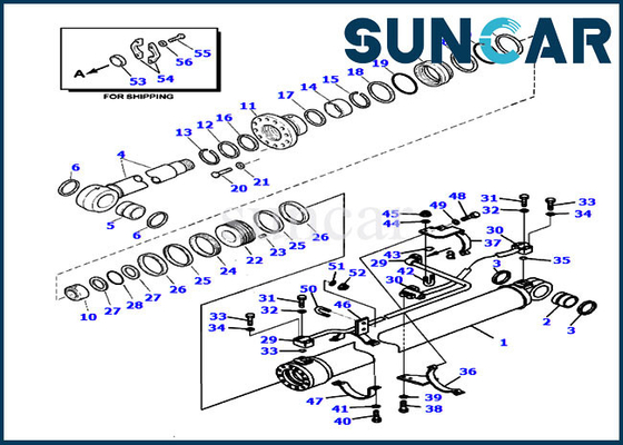 kupować 707-99-59650 Zestaw naprawczy wysięgnika ładowarki dziennika Zestaw uszczelek Siłownik hydrauliczny do PC220LL-8 PC290LL-11 Komatsu online manufacture
