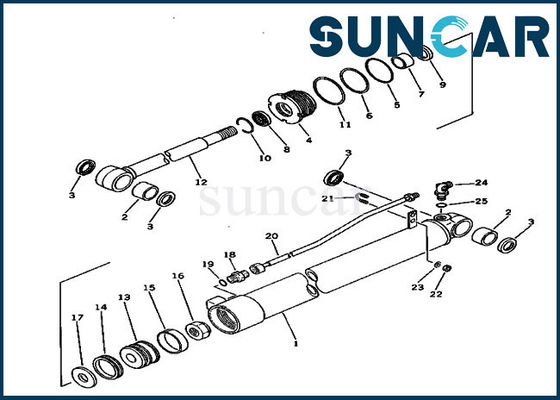 kupować PC30-1 PC30-3 Zestaw uszczelek ramienia do zestawów naprawczych do koparek 20S-63-66101 siłowników hydraulicznych Komatsu online manufacture