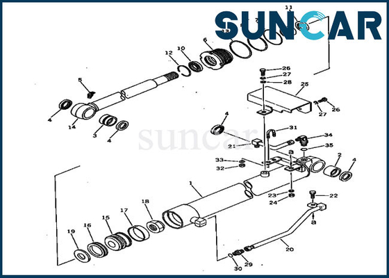 kupować Zestaw uszczelek łyżki do modeli 20S-63-76101 z uszczelnieniem cylindrów hydraulicznych PC30-1 PC30-3 Koparka Komatsu online manufacture