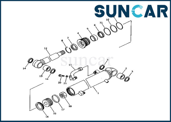 kupować 7079822200 707-98-22200 Komatsu Wysokiej jakości zestaw naprawczy uszczelki cylindra ramienia do PC25-1 PC25R-1 online manufacture