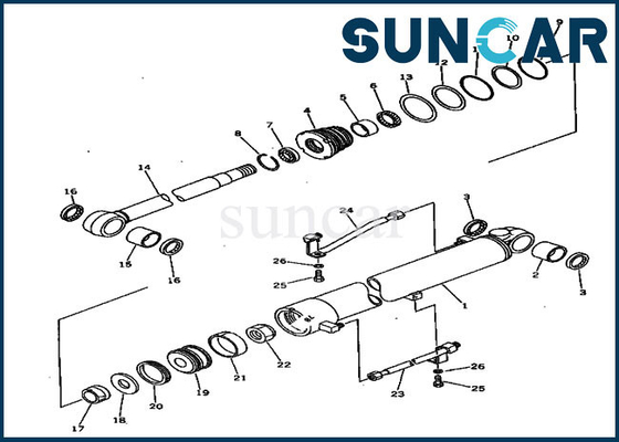 kupować Zestaw naprawczy siłownika hydraulicznego 20S-63-56500 Zestaw serwisowy wysięgnika koparki Komatsu PC30-5 online manufacture