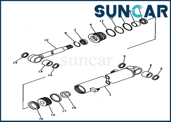 kupować Zestaw serwisowy siłownika ramienia do zestawów uszczelek zamiennych do koparek 20S-63-02030 PC30-6 Komatsu online manufacture