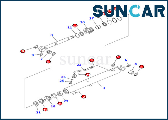 kupować Zestaw uszczelek cylindra łyżki 707-98-13990 7079813990 Komatsu Pasuje do PC27MR-3 PC27MR-2 PC26MR-3 online manufacture