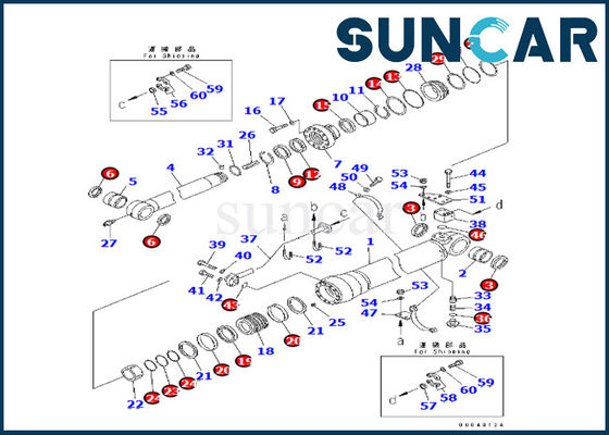 kupować Zestaw uszczelniający siłownik ramienia Komatsu 707-99-59740 7079959740 Do PC290-8K PC270-8 PC270LC-8 online manufacture