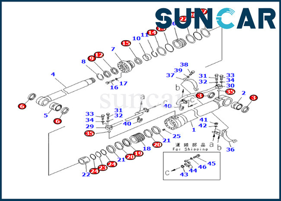 kupować Zestaw do wymiany cylindra wysięgnika 707-99-59320 7079959320 Do PC270-8 PC270LC-8 PC308USLC-3E0 online manufacture