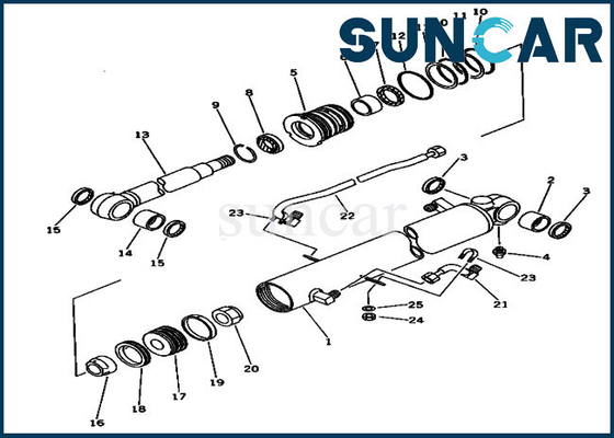 kupować 20S-63-02011 Zestaw naprawczy uszczelki cylindra wysięgnika 20S6302011 Do części serwisowych kabiny PC30-6 Komatsu online manufacture