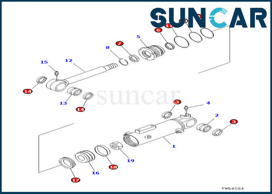 kupować Zestaw uszczelniający cylindra ostrza Komatsu 707-98-22180 7079822180 Pasuje do F4EC-1 F5EC-1 F6EC-1 online manufacture