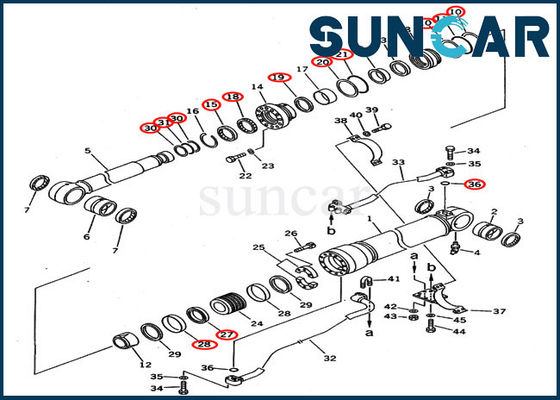 kupować 707-99-58210 Zestawy uszczelek serwisowych siłownika wysięgnika do PC300-5 PC300LC-5 Wersja zagraniczna Koparka Komatsu online manufacture