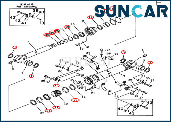 kupować 707-99-58110 Zestaw uszczelek cylindra łyżki Pasuje do modeli PC300LC-5 PC350-6 Zestaw serwisowy Komatsu online manufacture