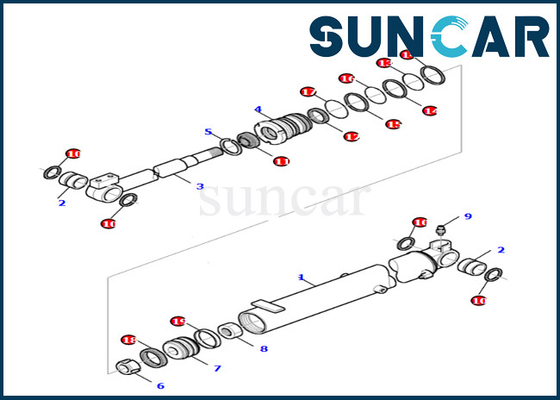 kupować 878000520 Zestaw uszczelek cylindra wysięgnika Komatsu do zestawu do wymiany cylindra wysięgnika PC27R-8 Komatsu online manufacture