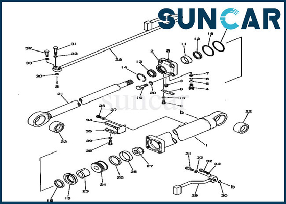 kupować 207-63-56100 Części zestawu serwisowego Komatsu do zespołu cylindra wysięgnika koparki PC300-1 PC300LC-1 online manufacture