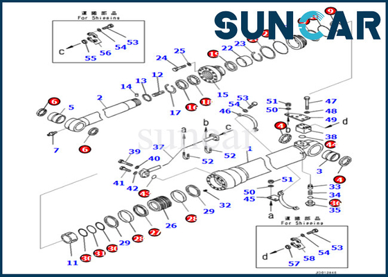 kupować 7079959680 707-99-59680 Zestaw naprawczy siłownika ramienia Komatsu do PC290LC-10 PC290NLC-10 online manufacture