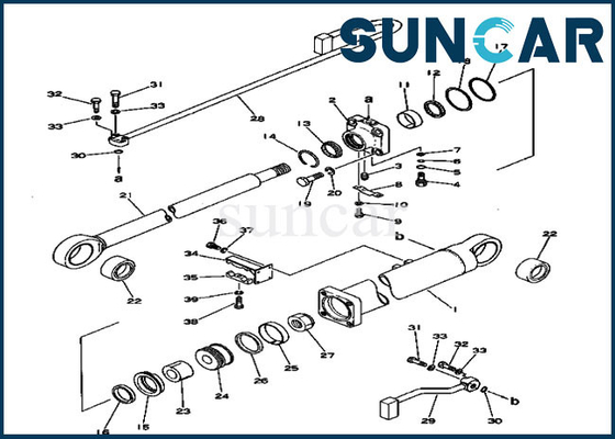 kupować Komatsu 207-63-56200 Zestaw uszczelek cylindra wysięgnika PC300-1 PC300LC-1 Zestaw uszczelek zamiennych do koparki online manufacture